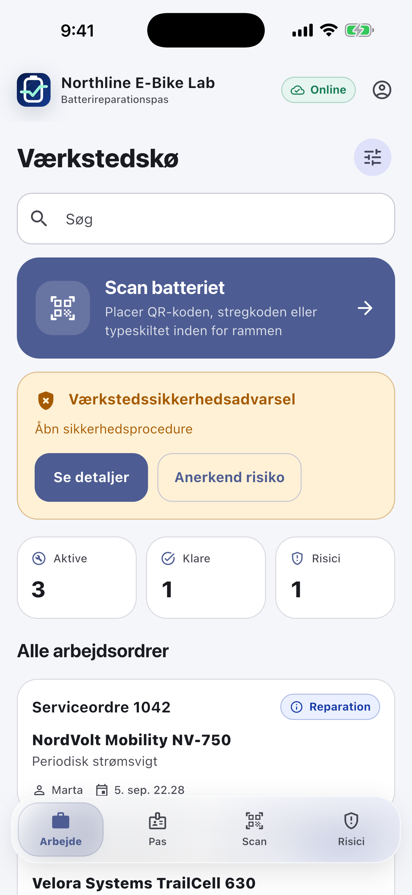 Batteripassoftware til reparationsværksteder — Diagnosticer og opnå godkendelse