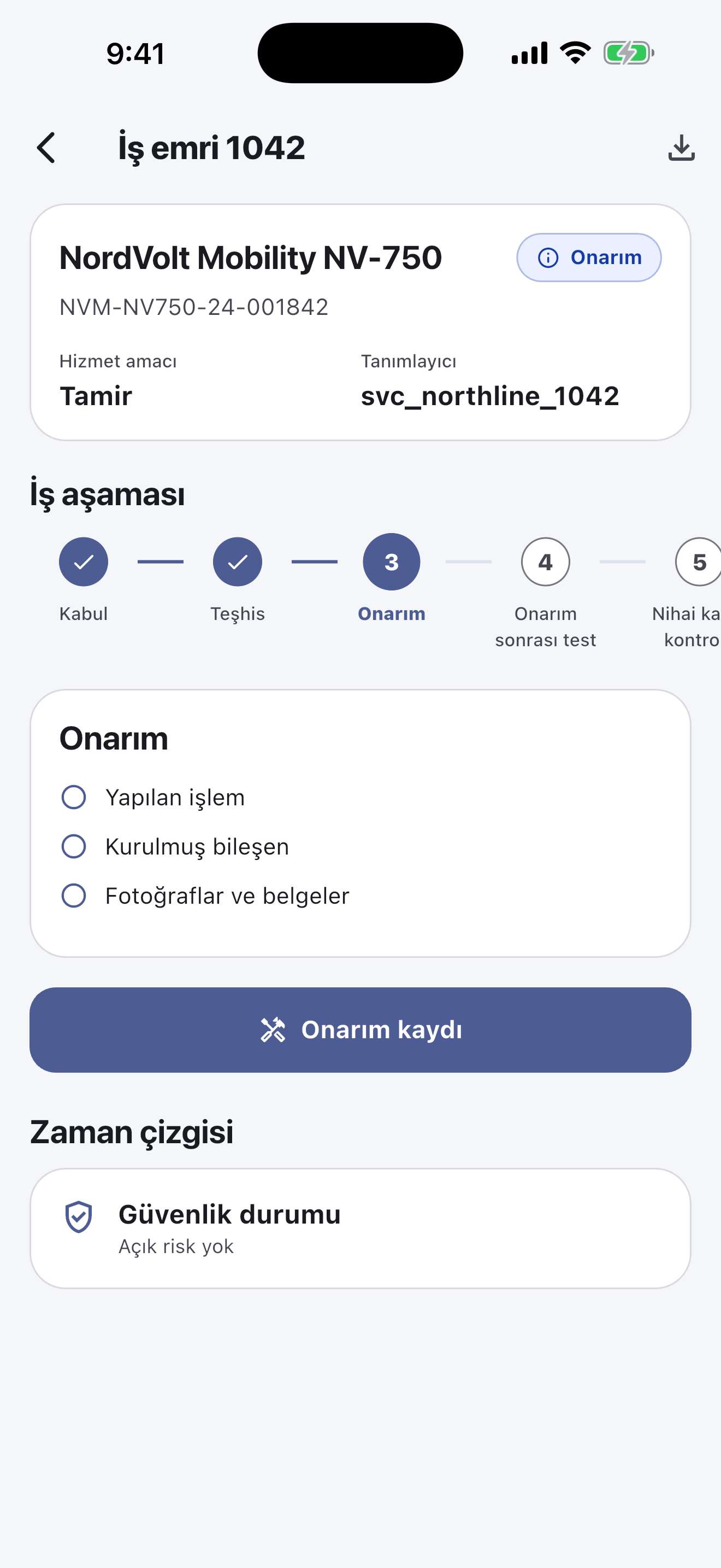 Onarım Atölyeleri için Pil Pasaport Yazılımı — Onarın ve kaliteyi kontrol edin